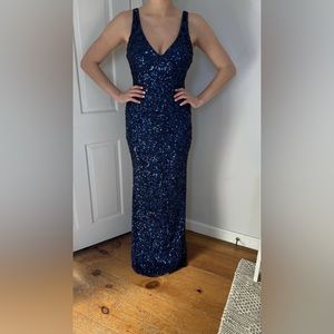 Navy Blue Prom Dress
